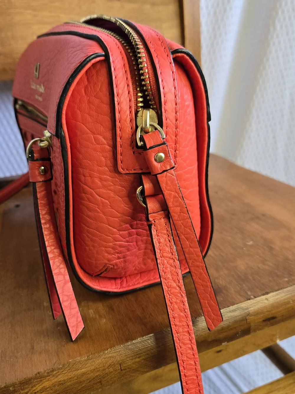 Kate Spade Pink Perforated Leather Perri Lane Looloo Crossbody Bag